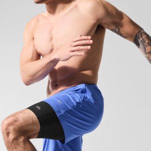 Aloyoga Conquer React 2-In-1 Performance Short - Marathon Blue/Black