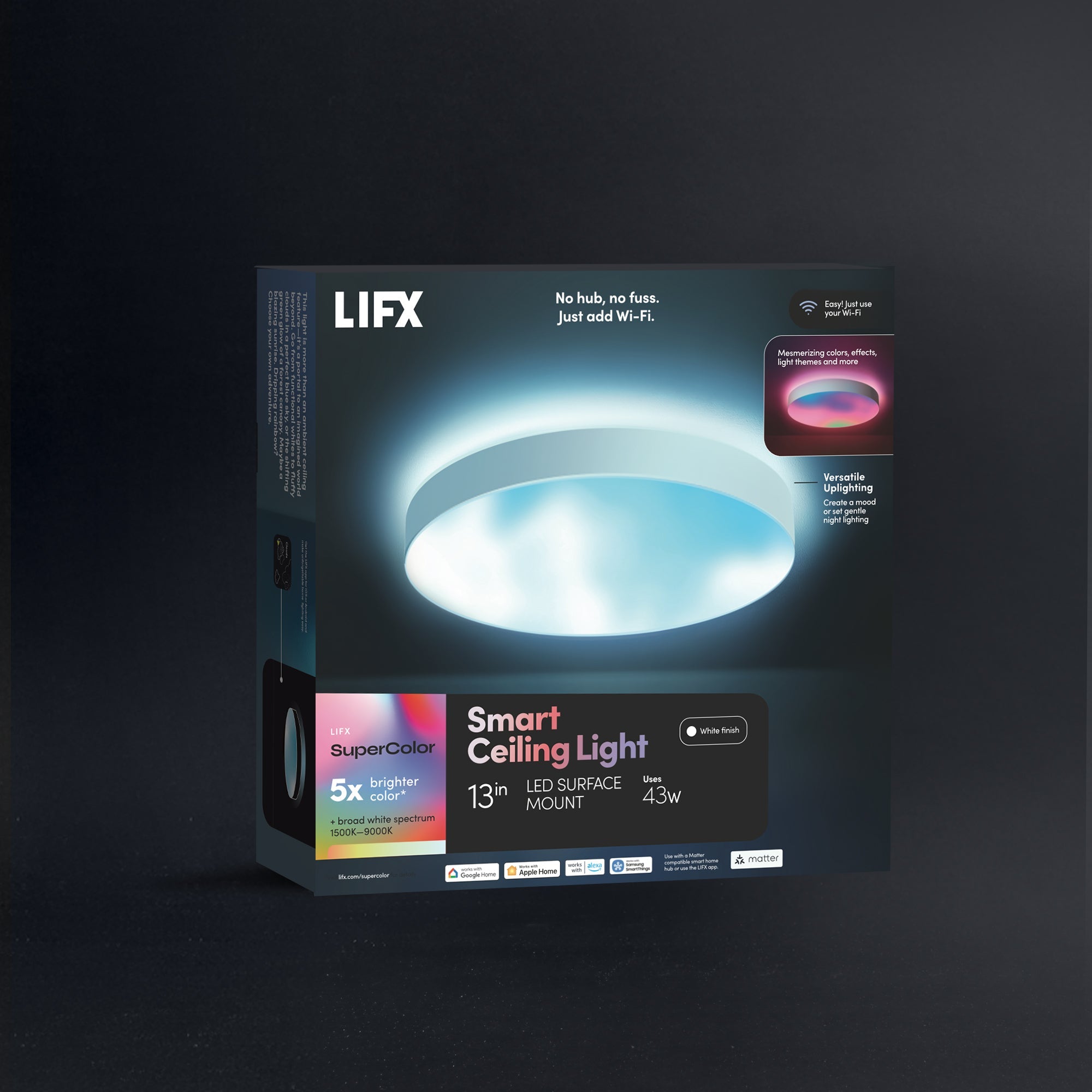 LIFX SuperColor 13" Ceiling White Trim - 2300 Lumens