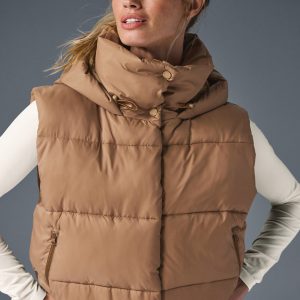 Aloyoga Gold Rush Puffer Vest - Toasted Almond