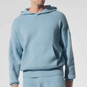 Aloyoga Scholar Hooded Sweater - Celestial Blue Heather