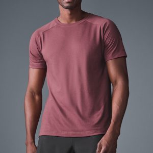 Aloyoga Triumph Raglan Tee - Burgundy Truffle