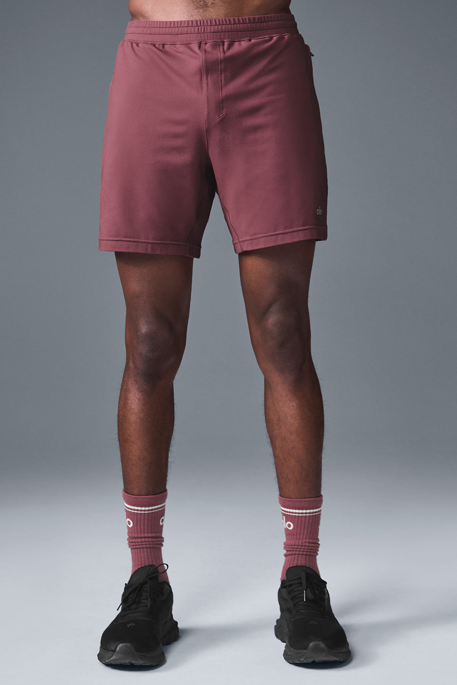 Aloyoga 7" Conquer React Performance Short - Burgundy Truffle