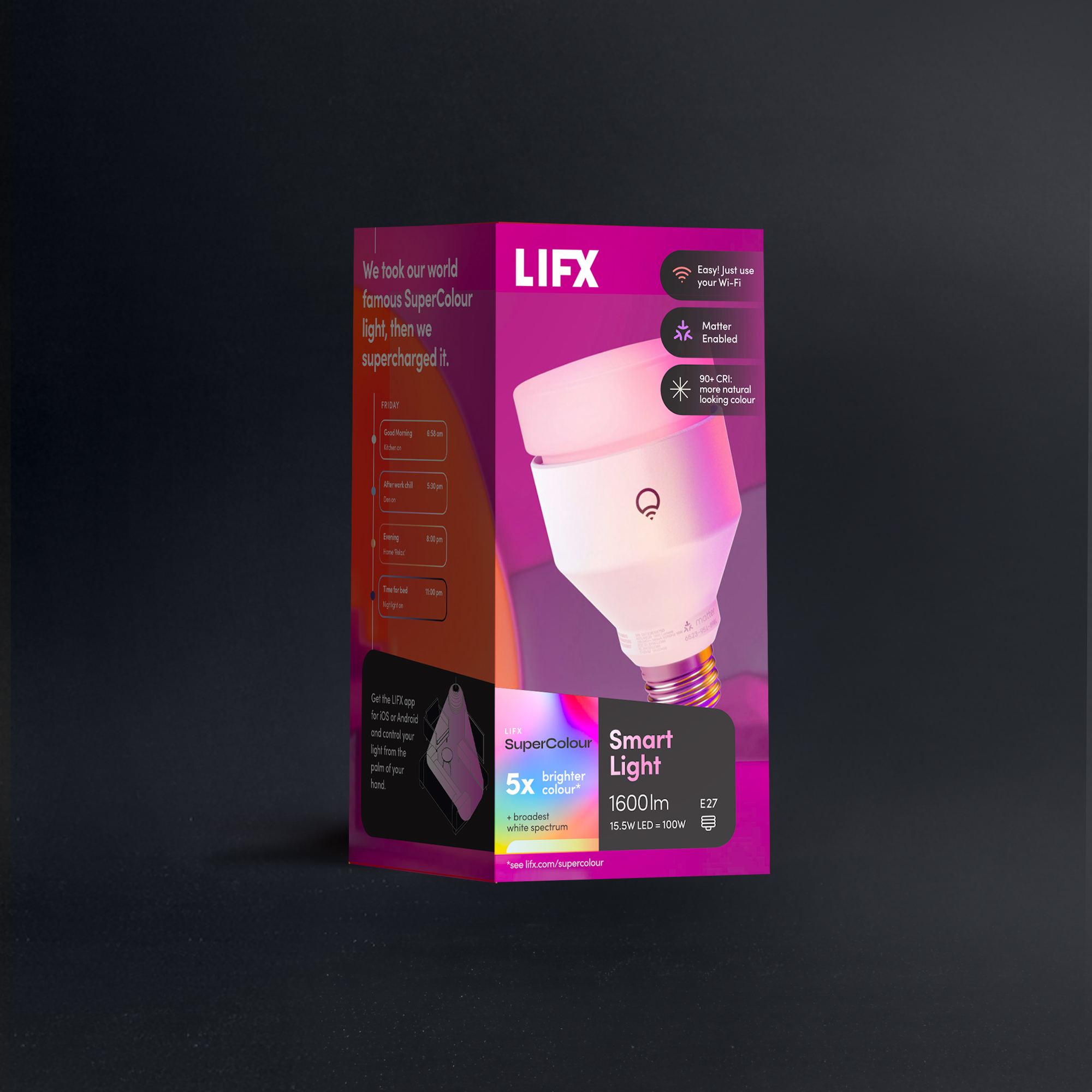 LIFX SuperColor Smart Light 1-Pack - 1600 Lumens