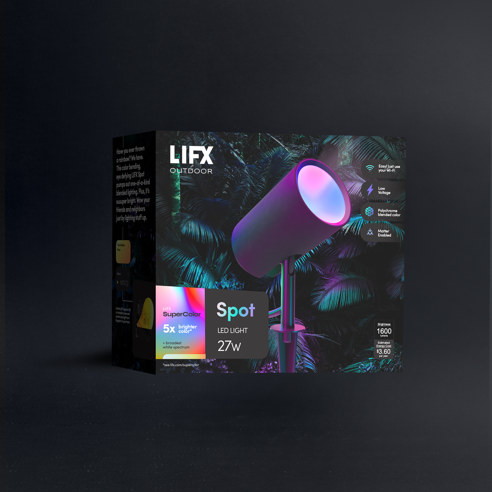 LIFX Outdoor SuperColor Spot Light - 1000 Lumens