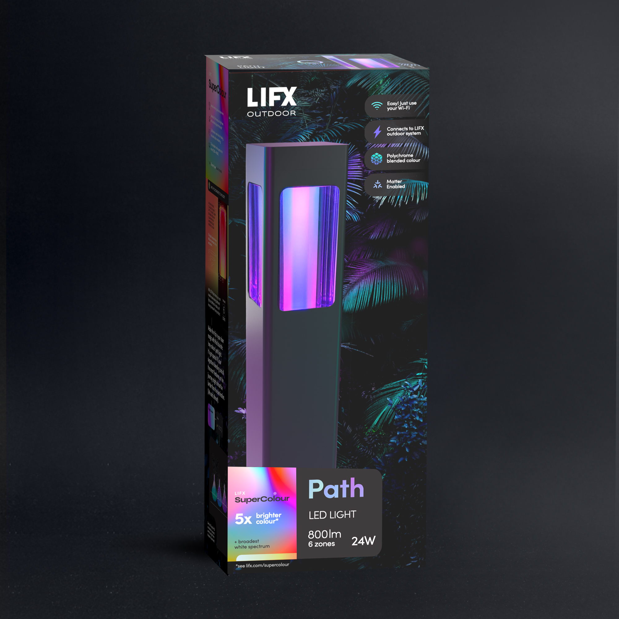 LIFX Outdoor SuperColor Path Light Square - 500 Lumens