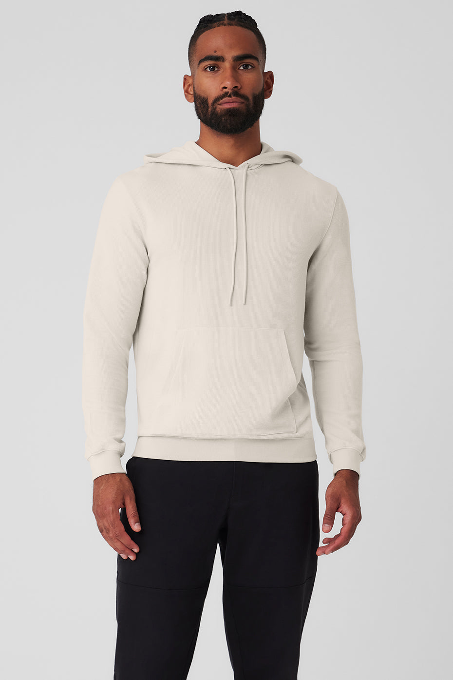 Aloyoga Micro Waffle Fast Break Hoodie - Bone