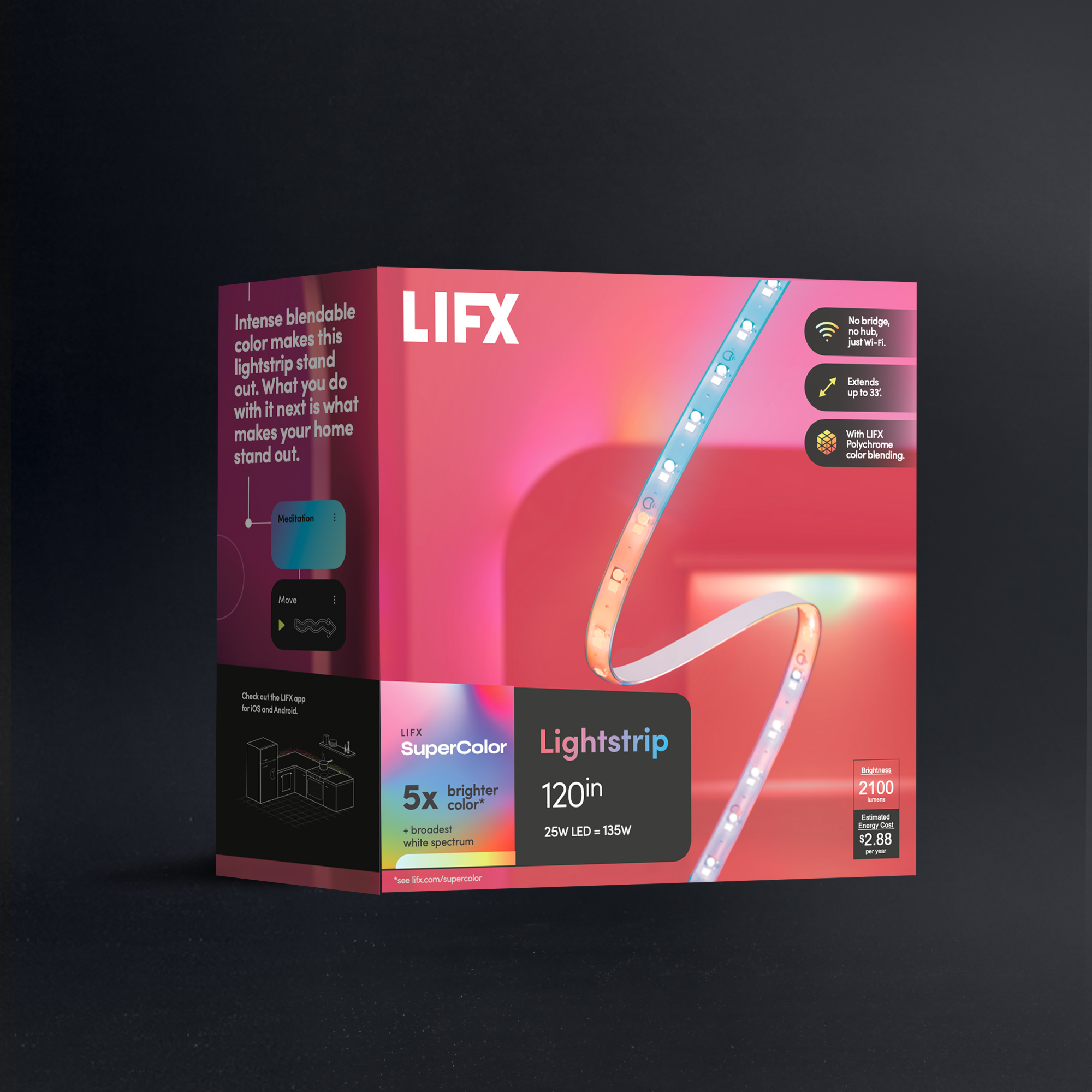 LIFX SuperColor 120" Lightstrip Kit - 2100 Lumens