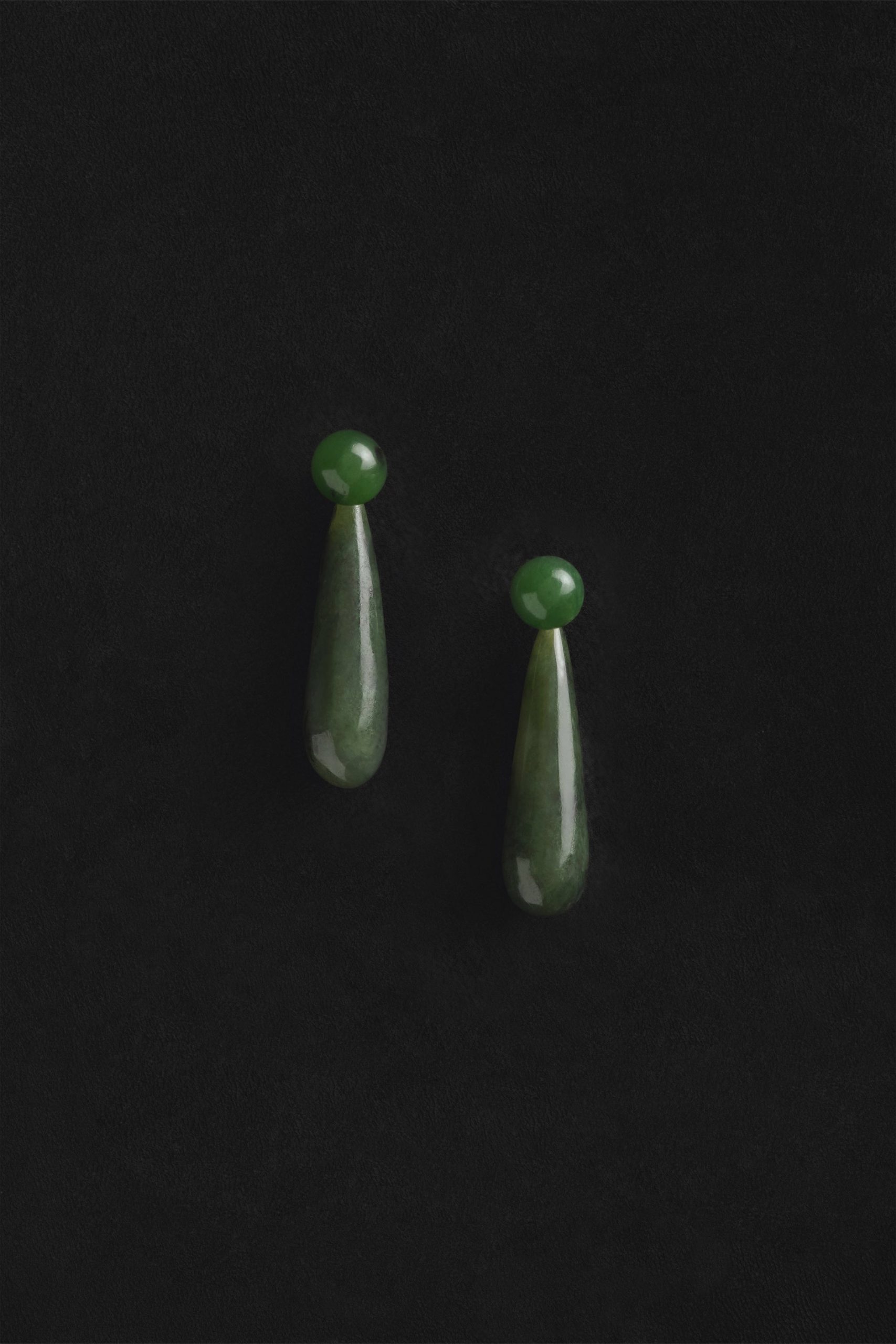 Sophie Buhai SMALL ANGELIKA EARRINGS IN JADE