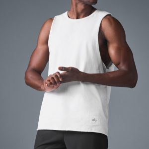 Aloyoga Society Raw Edge Tank - White