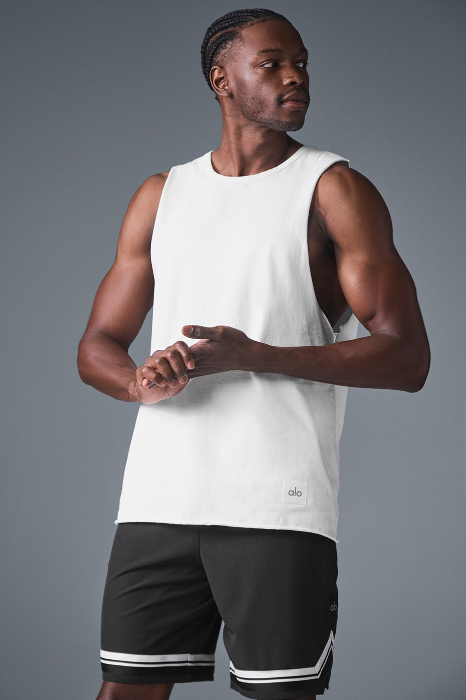 Aloyoga Society Raw Edge Tank - White