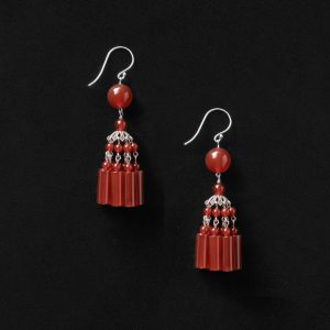 Sophie Buhai Flamenco Earrings in Carnelian