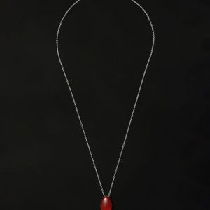 Sophie Buhai Tiny Egg Pendant in Carnelian