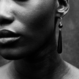 Sophie Buhai Long Isadore Earrings in Onyx