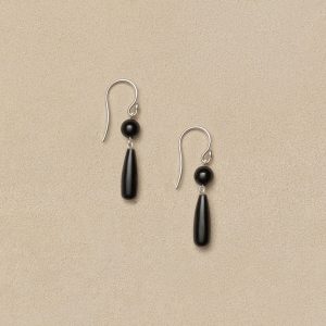 Sophie Buhai Tiny Isadore Earrings in Onyx