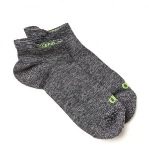 Aloyoga Men's Performance Tab Sock - Dark Grey Heather/Highlighter
