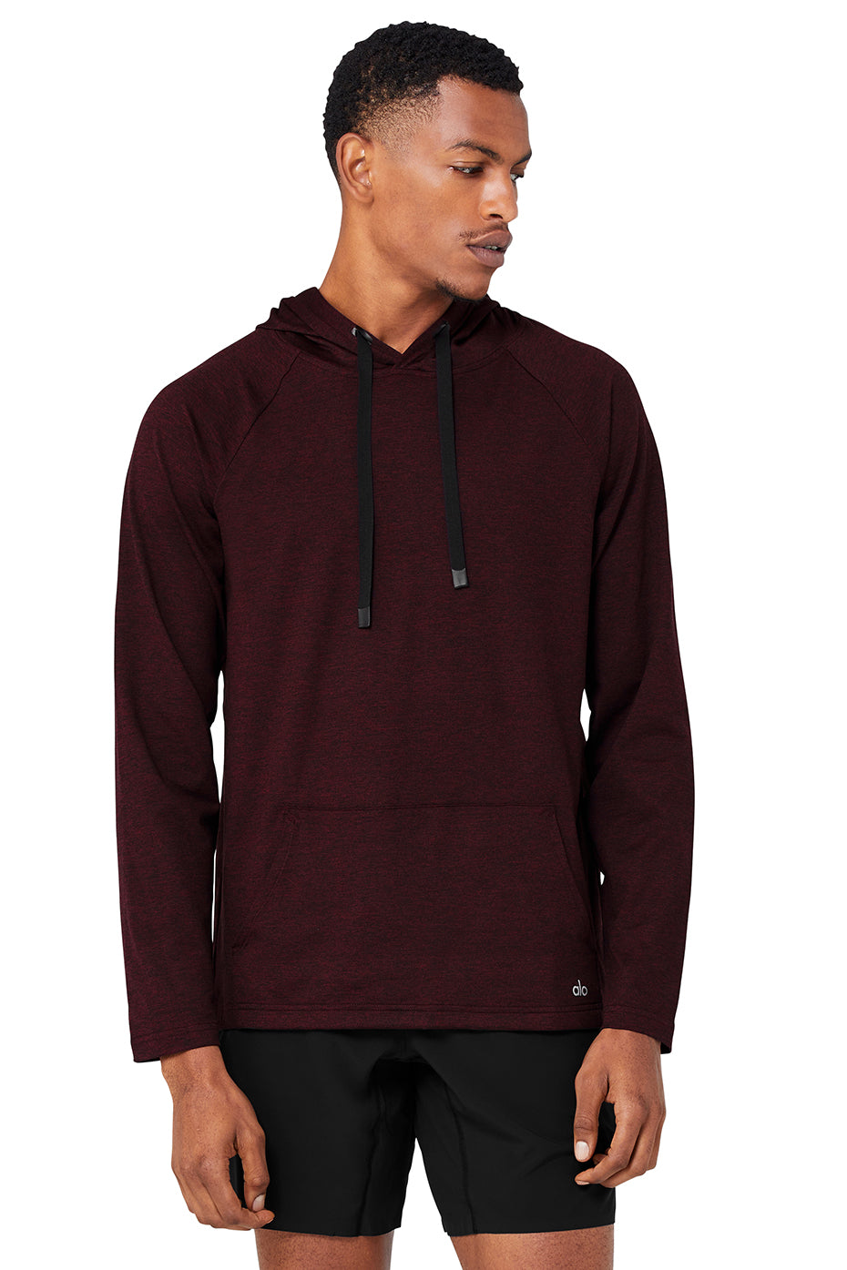 Aloyoga The Conquer Hoodie - Ox Blood Heather