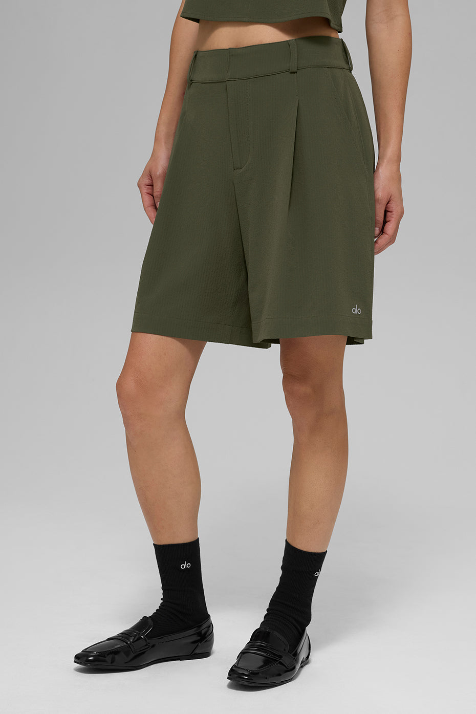Aloyoga High-Waist Dreamscape Short - Green Olive