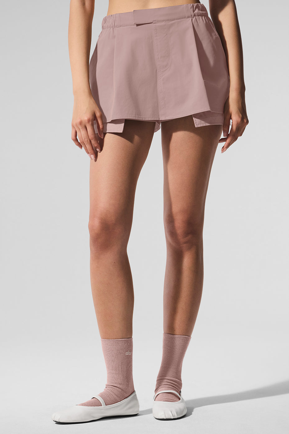 Aloyoga Flip It Mini Skort - Taupe