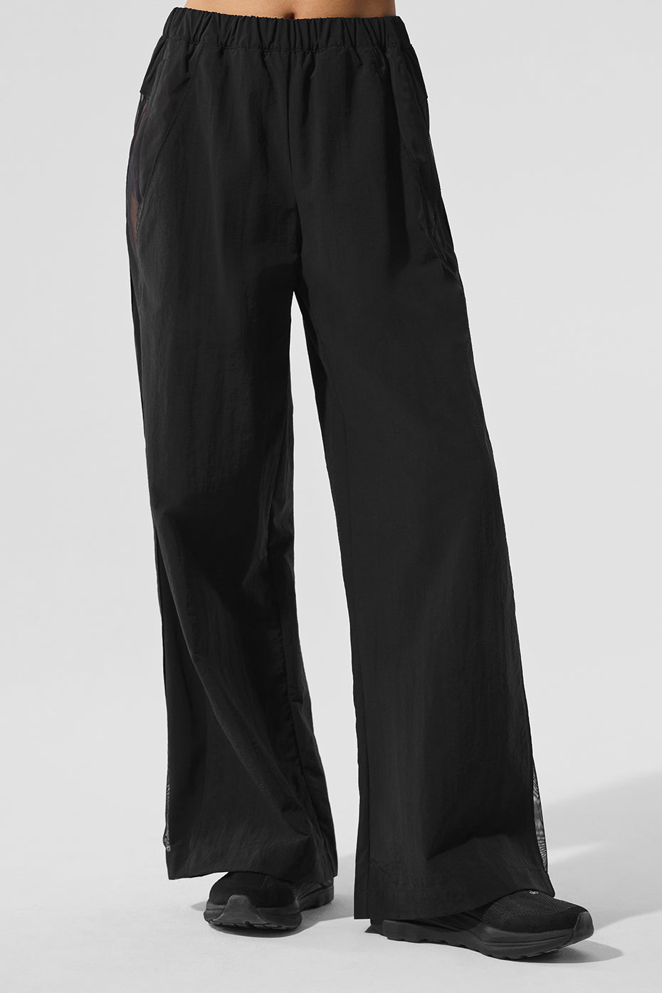 Aloyoga High-Waist Origin Wide Leg Track Pant - Black