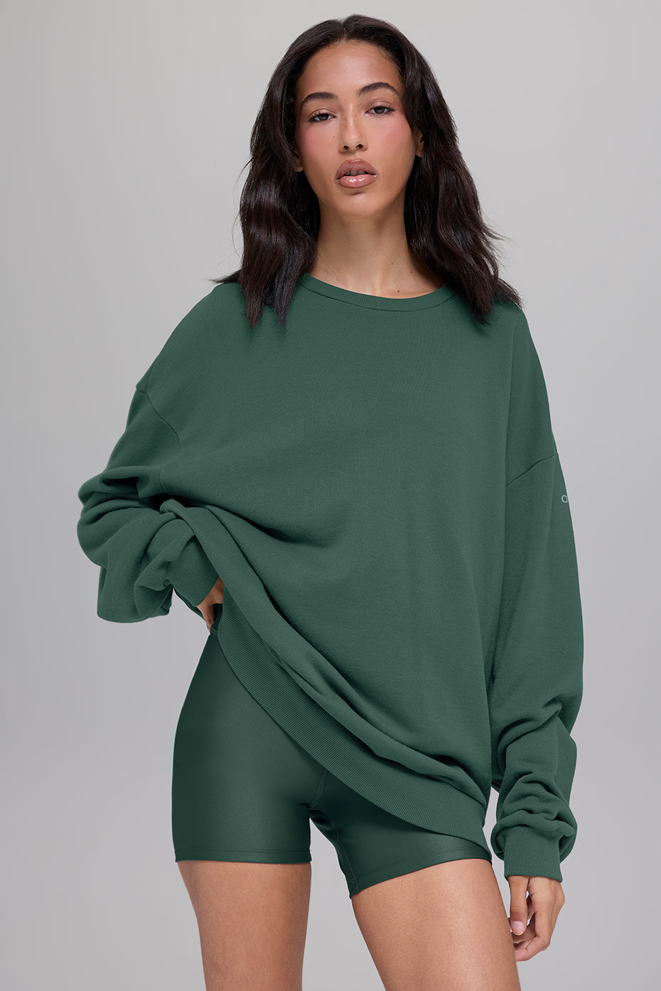 Aloyoga Chill Crew Neck Pullover - Clover Green