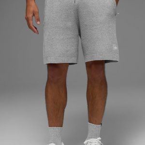 Aloyoga 7" Sports Club Sweater Knit Short - Athletic Heather Grey