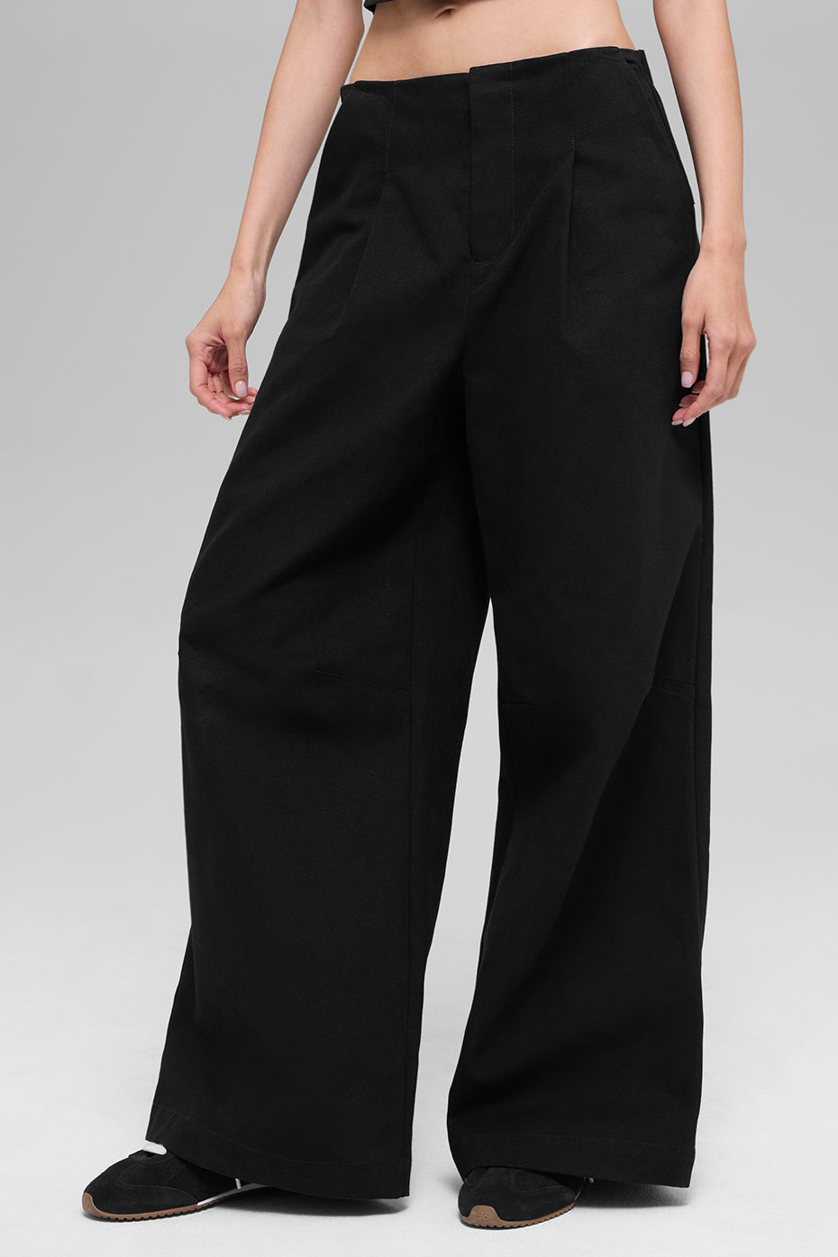 Aloyoga High-Waist Main Character Wide Leg Trouser - Black