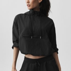 Aloyoga 1/4 Zip Go Time Pullover - Black