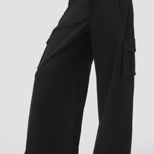 Aloyoga Show Off Cargo Wide Leg Trouser (Regular) - Black