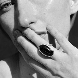 Sophie Buhai Scarab Ring in Onyx