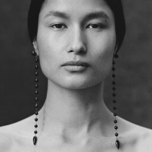 Sophie Buhai Long Phoenician Earrings in Onyx