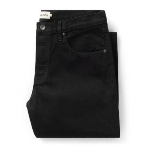 Taylorstitch The Straight Jean in Rinsed Black Organic Selvedge