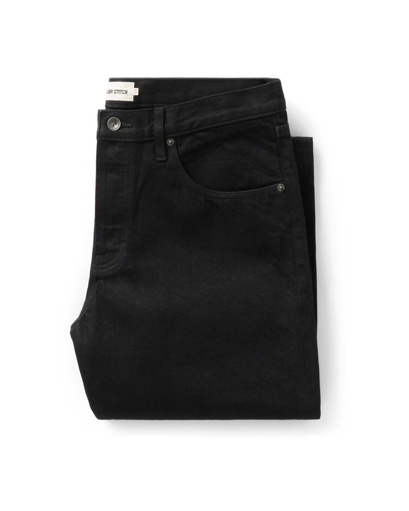 Taylorstitch The Straight Jean in Rinsed Black Organic Selvedge