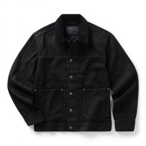 Taylorstitch The Ryder Jacket in Rinsed Black Organic Selvedge