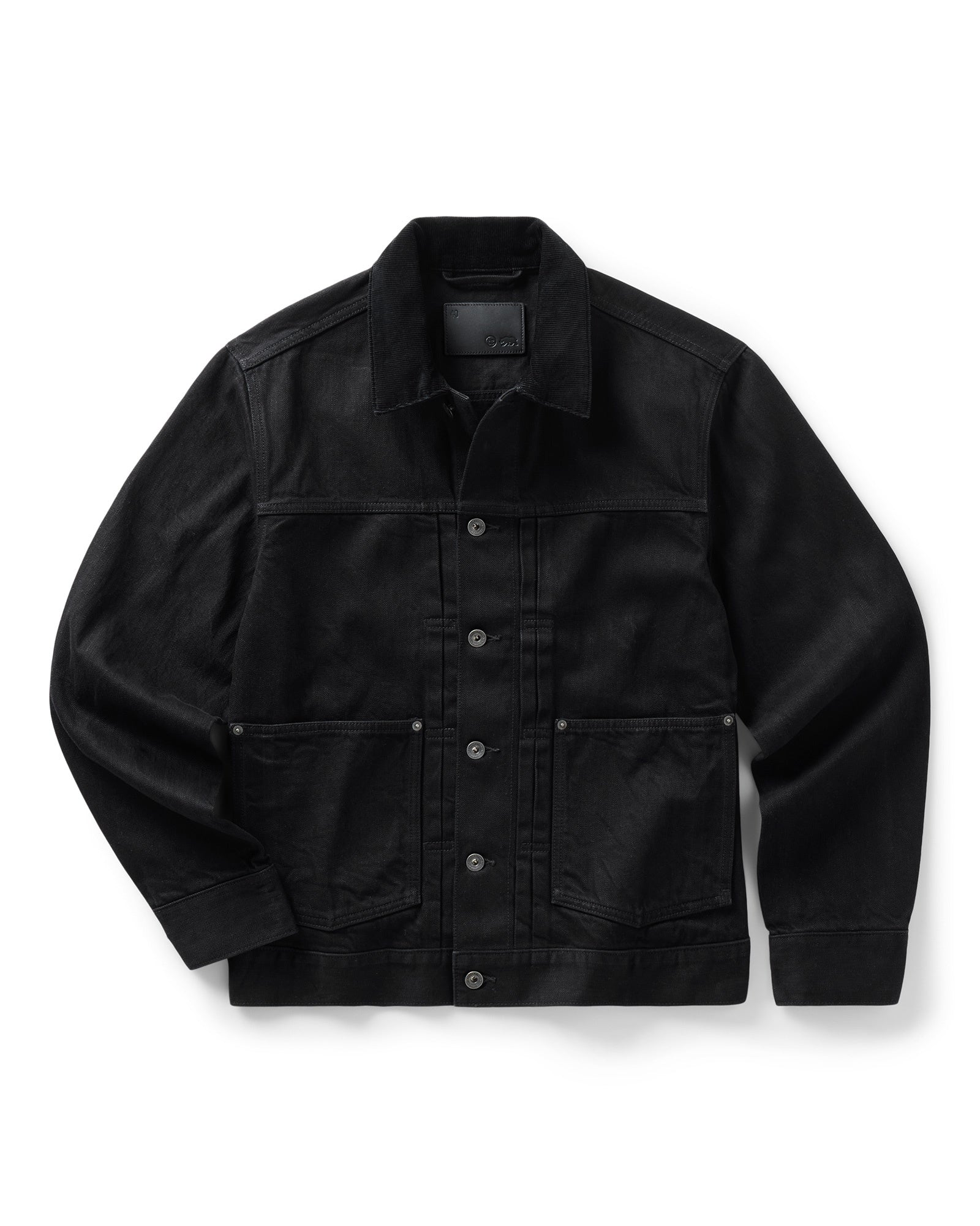 Taylorstitch The Ryder Jacket in Rinsed Black Organic Selvedge