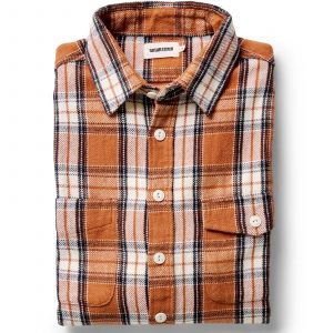 Taylorstitch The Crater Shirt in Brick Plaid
