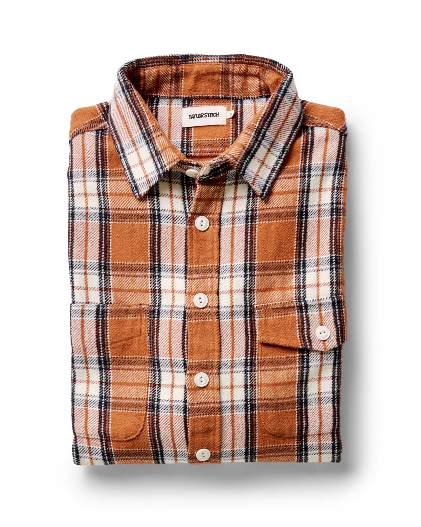 Taylorstitch The Crater Shirt in Brick Plaid