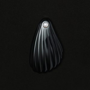 Sophie Buhai Onyx Coquille Mirror with Pearl