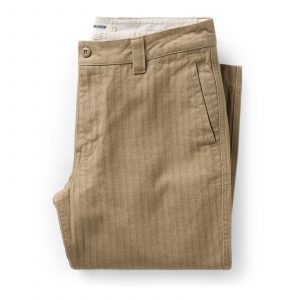 Taylorstitch The Emlen Pant in Khaki Herringbone