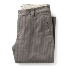 Taylorstitch The Emlen Pant in Smoked Olive Herringbone