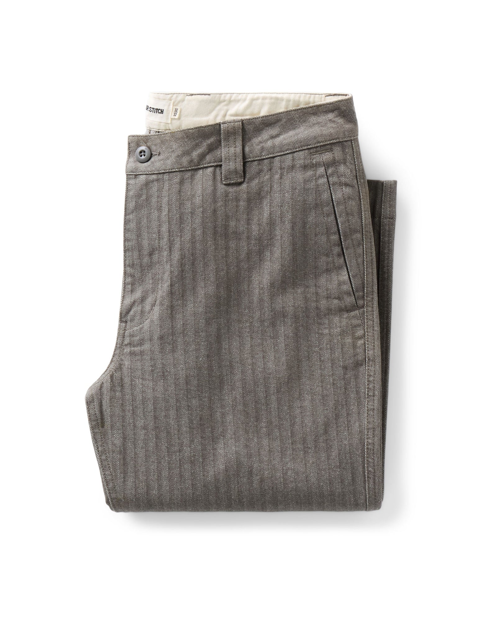 Taylorstitch The Emlen Pant in Smoked Olive Herringbone