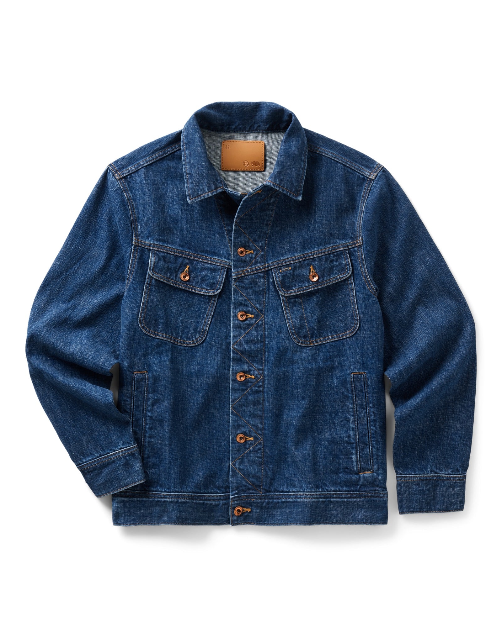Taylorstitch The Long Haul Jacket in Mid Wash Organic Selvedge