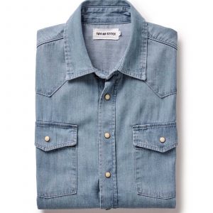 Taylorstitch The Glacier Shirt in Washed Indigo Selvedge Denim