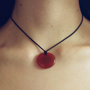 Sophie Buhai Small Full Moon Pendant in Carnelian