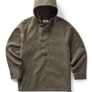 Taylorstitch The Hatteras Anorak in Fatigue Olive Dry Wax Canvas