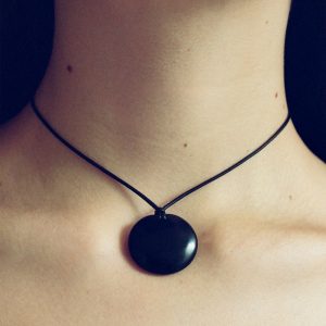 Sophie Buhai Small Full Moon Pendant in Onyx