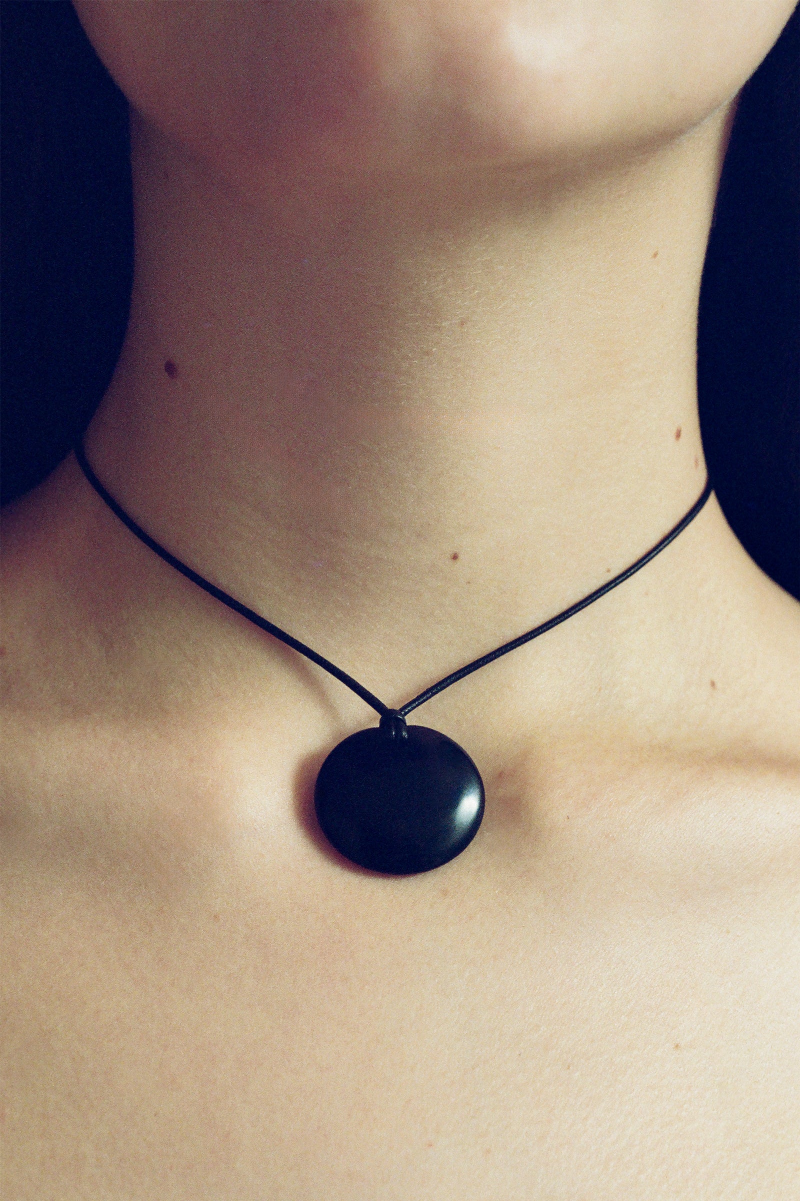Sophie Buhai Small Full Moon Pendant in Onyx