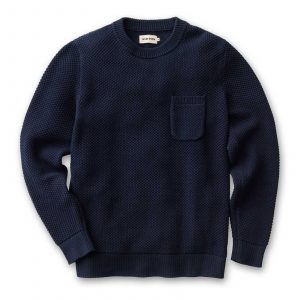 Taylorstitch The Crawford Crew Sweater in Navy