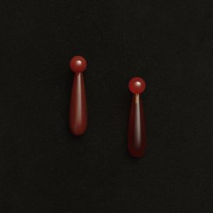 Sophie Buhai Small Angelika Earrings in Carnelian