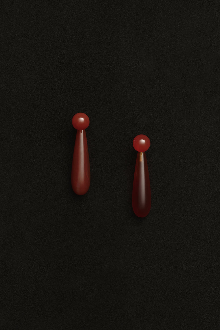 Sophie Buhai Small Angelika Earrings in Carnelian