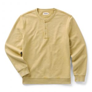 Taylorstitch The Sunset Henley in Washed Goldfinch Terry